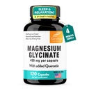 Sandhu Magnesium Glycinate 400mg Cápsulas con Quercetin ← Calidad del sueño, relajación, salud muscular &amp; apoyo inmunitario Silencio 120 Conde (Pack of 1) ← Fácil de Tragar Silencio para Mujeres y Hombres