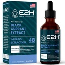 E2H Natural Currant Extract, Cold Presionado Negro Currant Seed - Immune System Health - Fast Absorbing Liquid - 2 Fl Oz