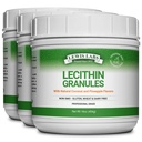 Lecithin Granules Suplemento Silencio Natural Soy Lecithin Powder es una excelente fuente de Phosphatidyl Choline viv Lactation Support, Immune Function &amp; Support Brain Health, 16 oz