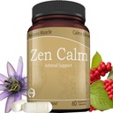 Zen Calm Stress Apoyo Adrenal Suplemento Hierbas Adaptogénicas Orgánicas - Magnesio, B Vitaminas, GABA &amp; More to Support a Natural Calm. No somnoliento. Non-GMO (60 Veggie Caps)