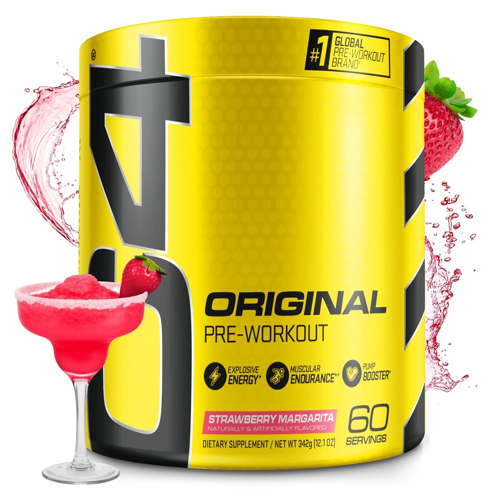 Cellucor C4 Original Pre Workout Powder Strawberry Margarita | Vitamin C for Immune Support | Sugar Free Preworkout Energy for Men & Women | 150mg Caffeine + Beta Alanine + Creatine | 60 Servings