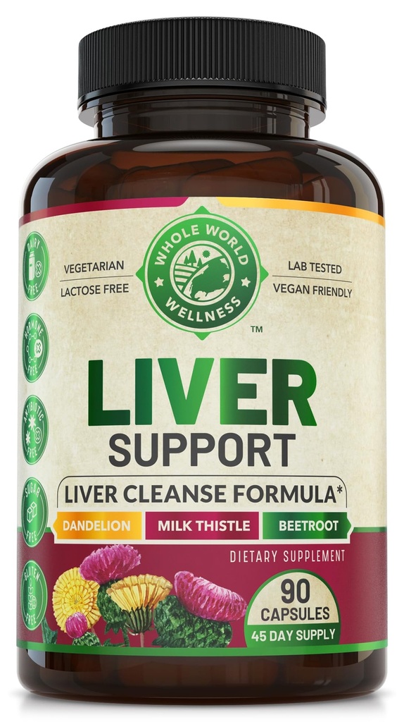 Advanced Liver Cleanse Detox & Repair Formula with Milk Thistle. Liver Detox & Support Supplement for Men & Women, USA Made. Liver Repair & Detox Support, 512mg