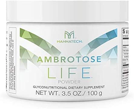 Suplemento de apoyo inmunitario, Mannatech Ambrotose Life (Powder) 100g, apoya la comunicación celular a celular y una defensa inmunitaria saludable, con Manapol Powder Pure 100% Natural Aloe Vera