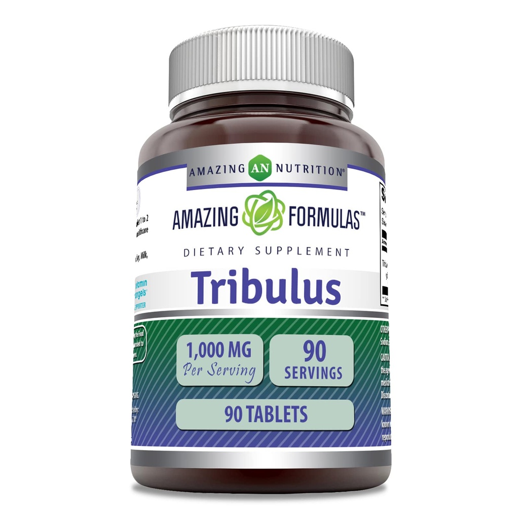 Impresionantes fórmulas Tribulus Extracto 1000 Mg Suplemento TENIDO Tablets ANTE NO GMO TENIDO Gluten-Free TEN Made in USA (1 Pack TEN 90 Conde)