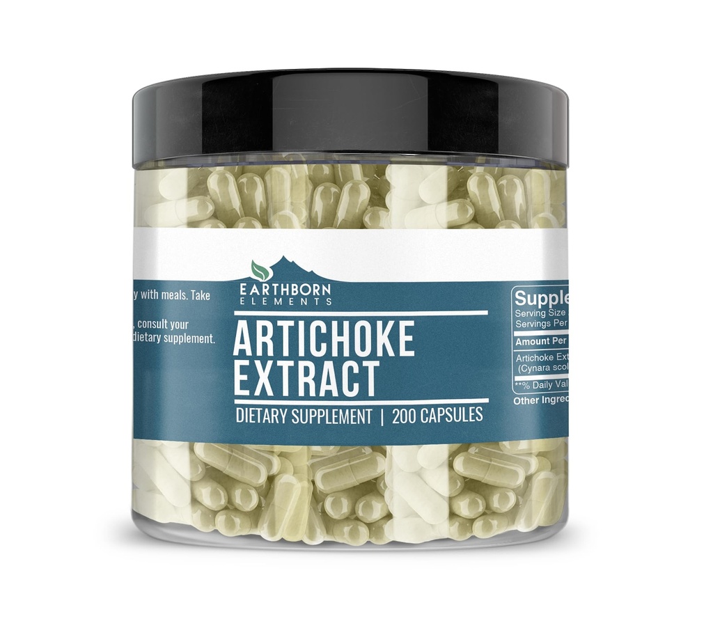 Elementos tercos Artichoke Extracto 200 Capsules, Puro ' Undiluted, No Additives