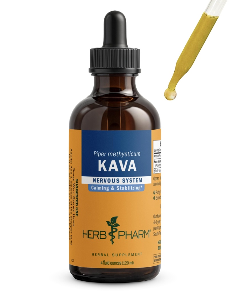 Ecológico Kava Extract líquido para estrés Soporte " Relajación: Vegan Kava Extract, Non-GMO Kava Tintura para calma " Mood relajado, libre de gluten, 4 Oz Silencioso hasta 3 meses Suministro