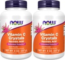 AHORA Suplementos, cristales de vitamina C (ácido acúbico) Polvo, protección antioxidante*, 8 onzas (Pack of 2)