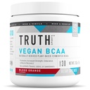 Truth Nutrition Vegan BCAA Powder- 2:1:1 Ratio Natural BCAAs Amino Acids Powder for Energy, Muscle Building, Post Workout Recovery Drink for Muscle Recovery (Blood Orange, 30 Servings)