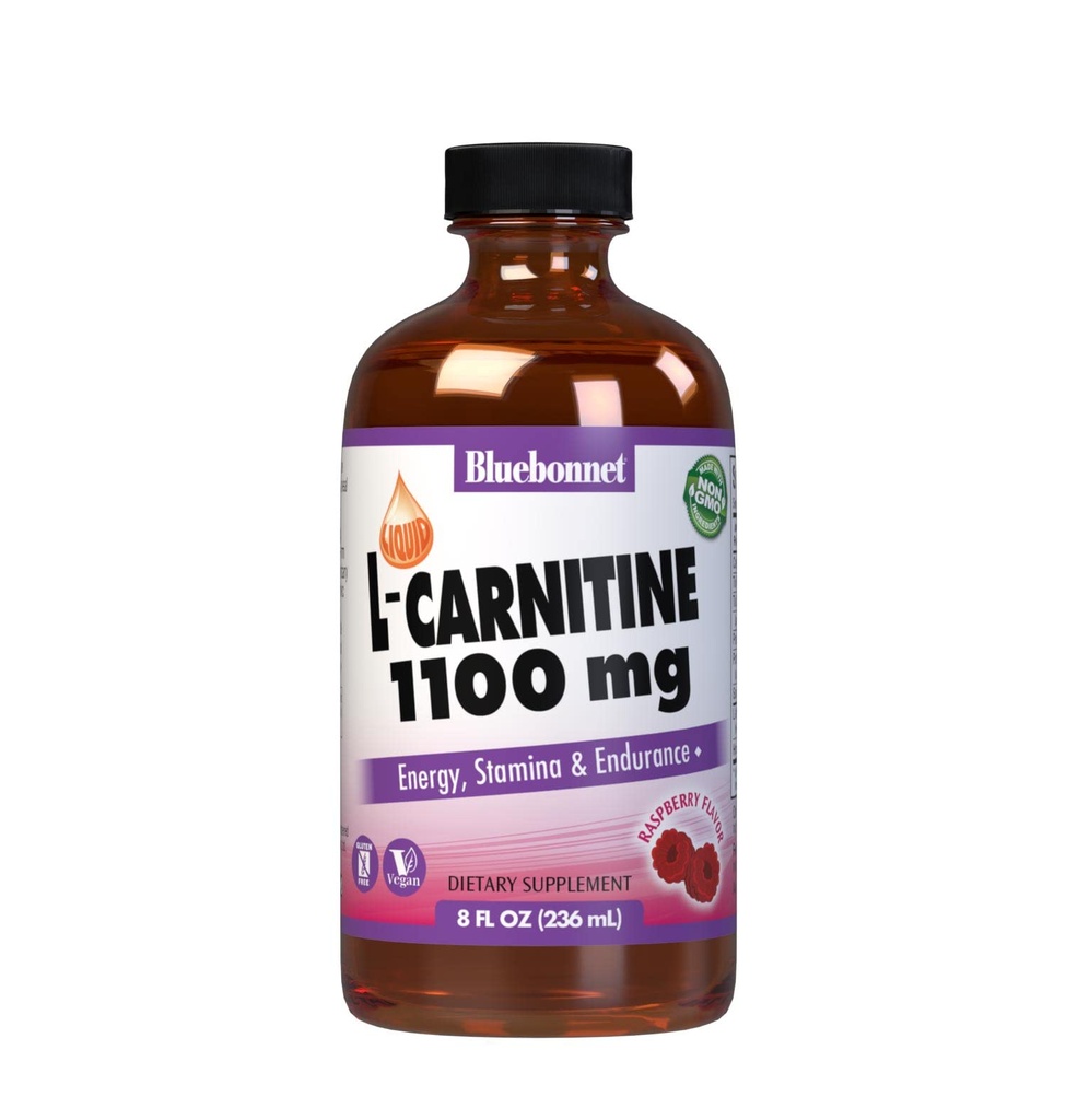 Bluebonnet L-Carnitina L-Carnitina 1100 mg, Raspberry, 8 Fluid Ounce