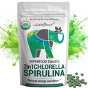 Organic Spirulina Chlorella Tablets - 50 Servings - 2-in-1 Superfood Algae Supplement for Natural Immune Support, Detox and Energy Boost. Broken Cell Wall. Organic Chlorophyll. Espirulina