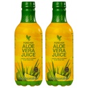 Forever Living - Aloe Vera Juice - Lemon Lime Flavor with Pure Inner Leaf Gel - Apoya Digestión e Inmunidad - 1L Cada uno (Pack of 2)