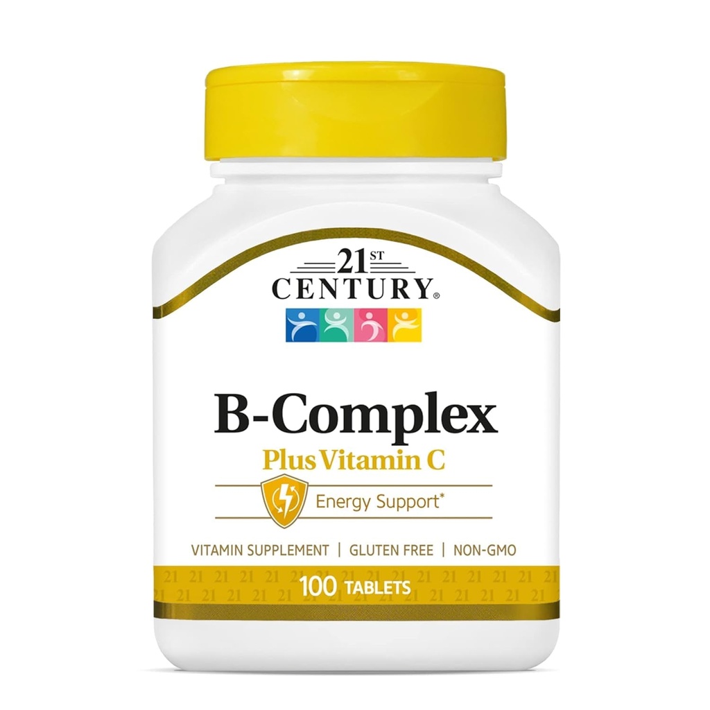 21st Century Healthcare, B Complex Plus Vitamina C, Tablets 100 Count (Pack of 1)