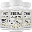 Liposomal Calcio AKG Suplemento 1500 MG (Acido alfa-Ketoglutarico), Alta Absorción, Más Eficaz Que AAKG, Ca AKG para la Longevidad, Defensa de la Edad, Energía Celular, Función Metabólica, 180 Softgels