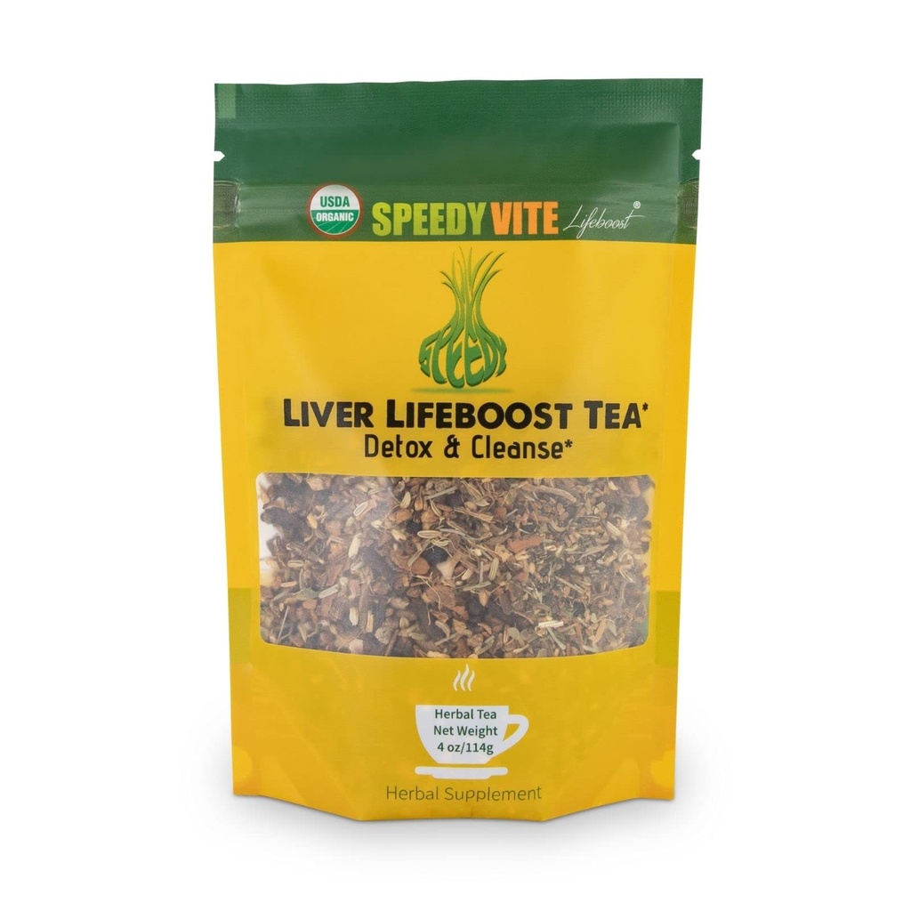 Liver Detox Tea | USDA Organic (4 oz) by SpeedyVite - Cleanses, Supports Liver, Gallbladder Health with Dandelion Leaf, Fennel, Ginger and more