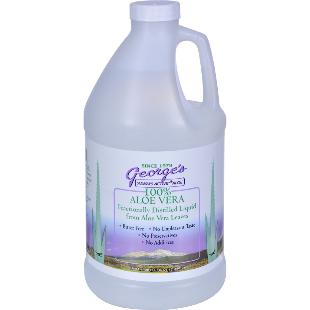Aloe Vera Liquids Drink 64 oz El Aloe siempre activo de George 64 Fl Oz (Pack of 1)