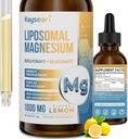 Alta resistencia gotas de magnesio lipomal, formas fácilmente absorbidas de glucosa de magnesio y gluconato de magnesio, gotas de líquido sabor limón 60ML