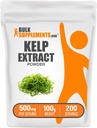 BulkSupplements.com Kelp Extract Powder - Kelp Supplement, Brown Seaweed Extract, Seaweed Powder - Gluten Free, 500mg por Serving, 100g (3.5 oz) (Pack of 1)