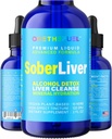 Sober Liver 2oz. Soporte de limpieza y desintoxicación de base vegetal + 100% Natural Hidration Liver Health Suplemento Reishi Milk Thistle Rhodiola + Vegan 15 Herbals Fast Absorb Tincture Liquid