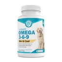 Wanderfound Pets - Omega 3 Fish Oil for Dogs, Smoked Salmon and Liver Flavor, 120 Chewable Tablets