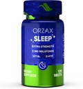 ORZAX Dormir - Melatonina 5 mg, Vitamina B6 &amp; 5-HTP Suplemento - Vitaminas de sueño reparables para adultos (120 Tabletas)