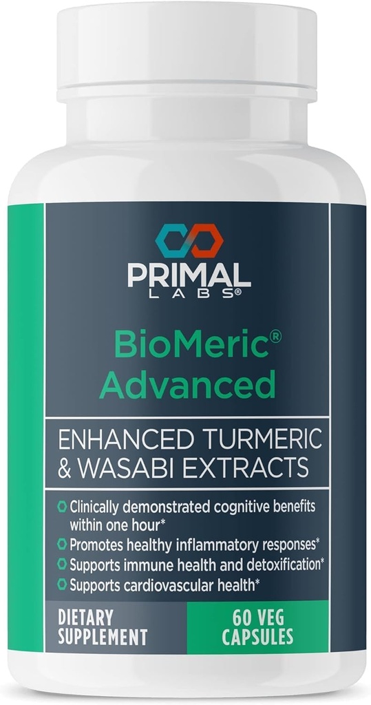 BioMeric Advanced - con Curcumina Turmérica y Extractos de Wasabi - 60 cápsulas