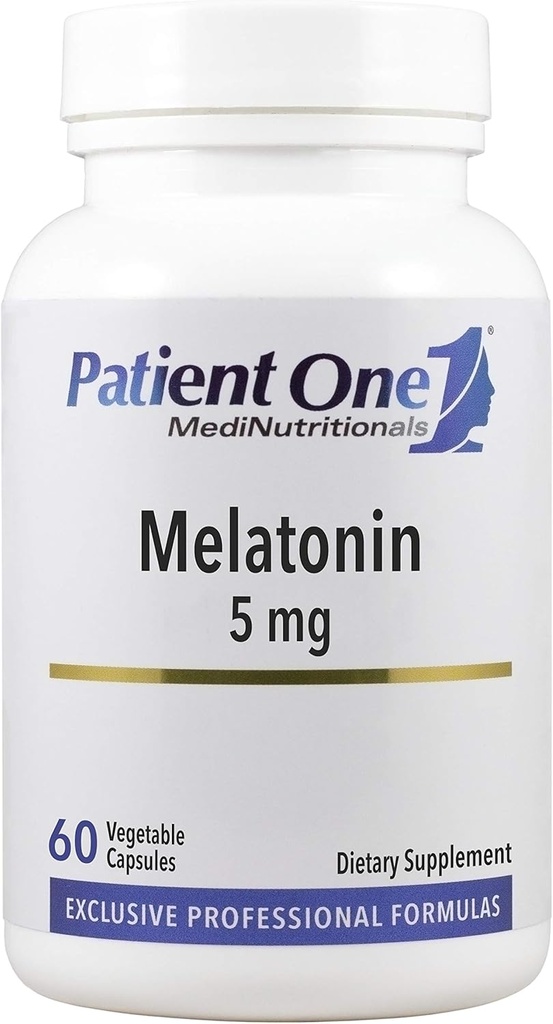 Paciente One Melatonin 5mg Silencioso Suplemento para apoyar el ciclo saludable del sueño / el agua* ← Ayuda natural del sueño