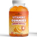 NUEVO AGE Vitamina C Gummies Naranja Vitamina C Gummy - Apoyo Sistema de Inmunidad Saludable - Vegetariano Sin Gluten (60 Gummies)