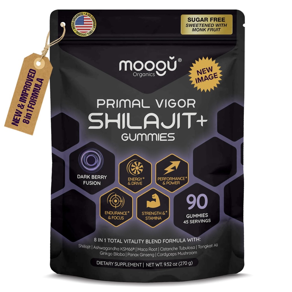 18,000mg Puro Himalayan Shilajit (90 Gummies) Ashwagandha, 75% Fulvic Acid &amp; 85+ Trace Minerals I Hombres, Mujeres I Panax Ginseng, Rhodiola, Turmeric, Gingko Biloba, Cordyceps, Stinginginging Nettle.