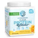 Sunwarrior Clear Protein Powder Plant-Based Water Mix, Vegan y Refreshing Protein and Hydration Supplement 10g Por Serving Peach Mango Flavored 420g Tub 30 Servings