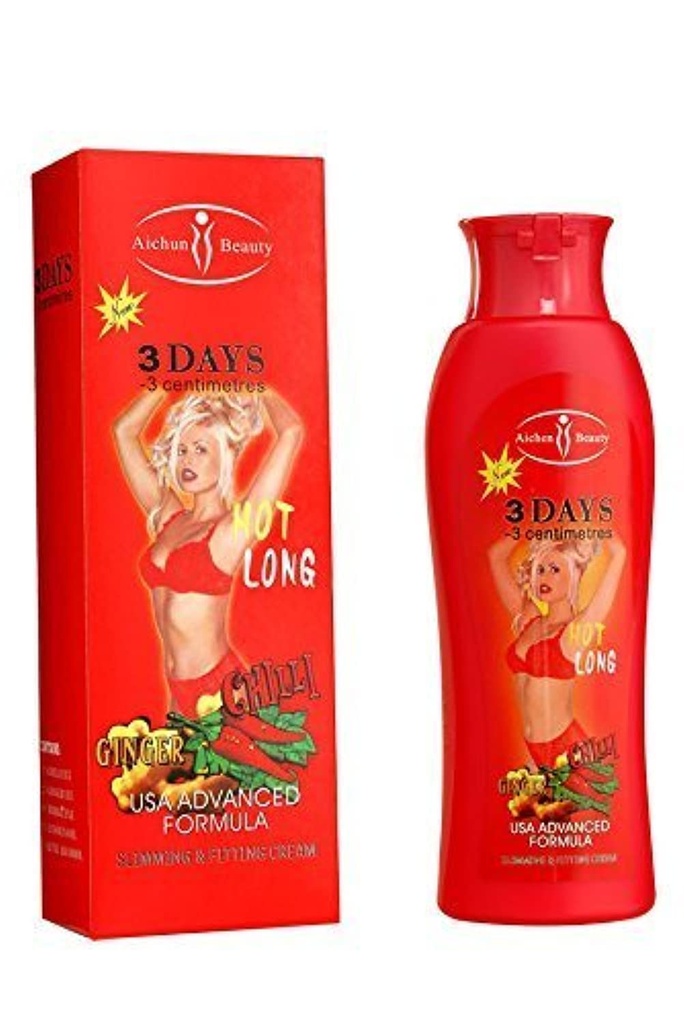 Crema de adelgazamiento de jengibre caliente de AICHUN BEAUTY Hot Chilli &amp; Ginger Perder peso Dissolving Fat Fast 200ml (2 Pack)