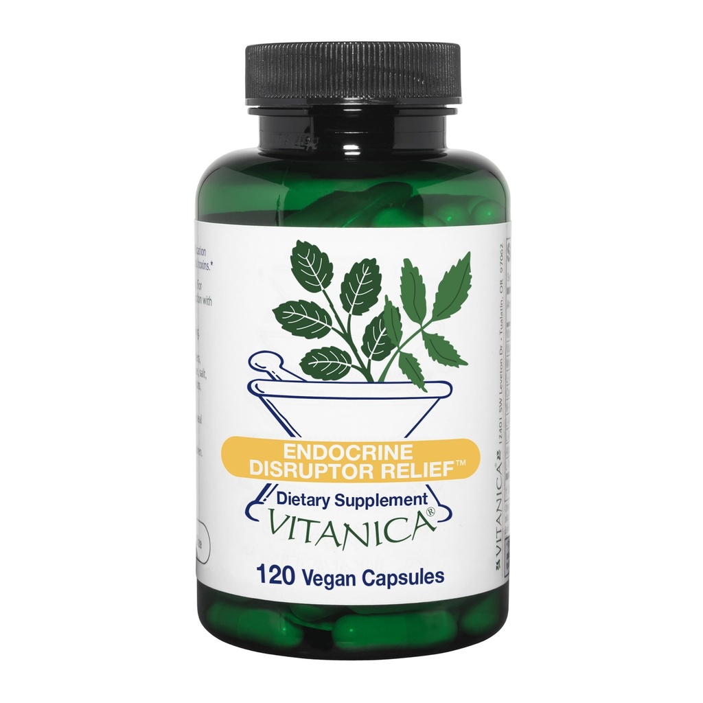 Vitanica Endocrine Disruptor Relief, Liver Detox Cleanse Support, Dr. Formulated Liver Support Suplemento con Calcium D-Glucarate, ALA, NAC, L-Glycine &amp; More, Vegan, 120 cápsulas