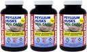 Yerba Prima Psyllium Husks Veg Caps - 180 Conde (Pack of 3) - Vegan, No GMO, Gluten Free, Colon Cleanser, Daily Fiber Supplement for Gut Health & Regularity