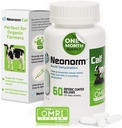 Jaguar Animal Health Neonorm Calf - Enteric Coated Supplement Boluses for Proper Hydration & Bowel Health - Plant-Based Product for Pre-Weaned Calves (60 Count)