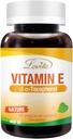 Lovita Vitamina E 400 U Softgels, Natural 268 mg (como D Alpha Tocopherol), Vegan para la piel sana, cabello, uñas &amp; soporte del sistema inmunológico, 60 Softgels vegetarianos