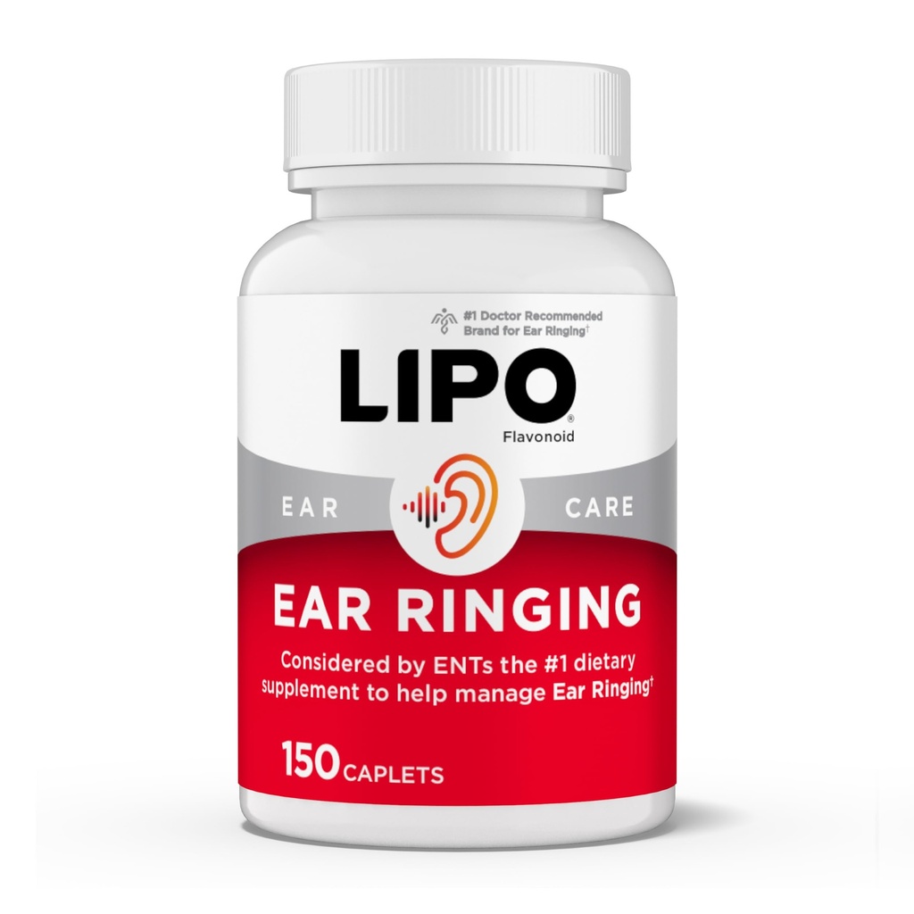 Lipo-Flavonoid Plus Tinnitus Relief - Doctor-Recomendado para Anillos de Anillo - Complejo Bioflavonoide de Limón Clínicamente Proveido con Vitaminas C, B1, B2, B6, B12, &amp; Calcio - 150 Caplets