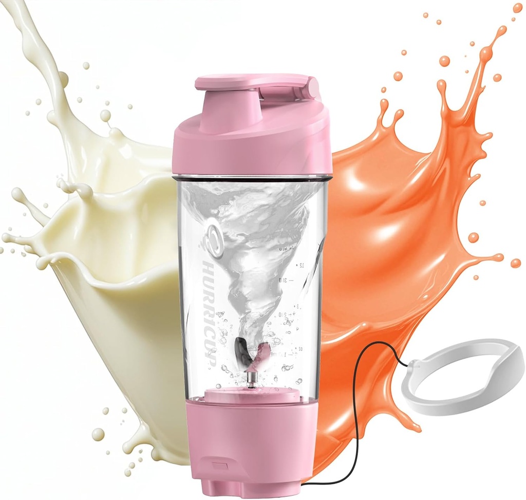 Hurricup 22 Oz Protein Shaker Botella para Protein Mixes, BPA Gratis Protein Shaker Cups for Protein Shakes, Whey Powder Smoothie Cup for Preworkout Mixer Bottle, Accesorios Gym para Hombres Mujer, Rosa