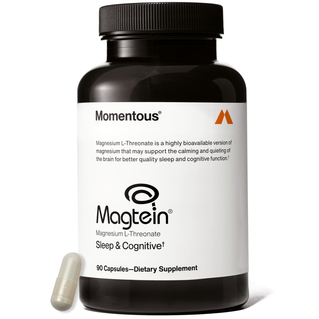 Magnesio de Magteína Momentosa L-Threonate - Suplemento de Apoyo al Cerebro - Boosts Función Cognitiva " Calidad del sueño - NSF Certificado para Deporte -145 mg - 30 Servimientos