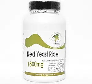 Rice de levadura roja 1800mg ~ 180 cápsulas - No aditivos ~ Suplementos de la naturaleza