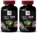 Peluquería Pigmentación - Gris Hair Inversa - Color Enhancing, Revive Color Natural, Hair Restoration, Hair Brilliance, Restore Vibrancy, Hair Care Solution, Renew Hair Color 2 Bottles 120 Capsules