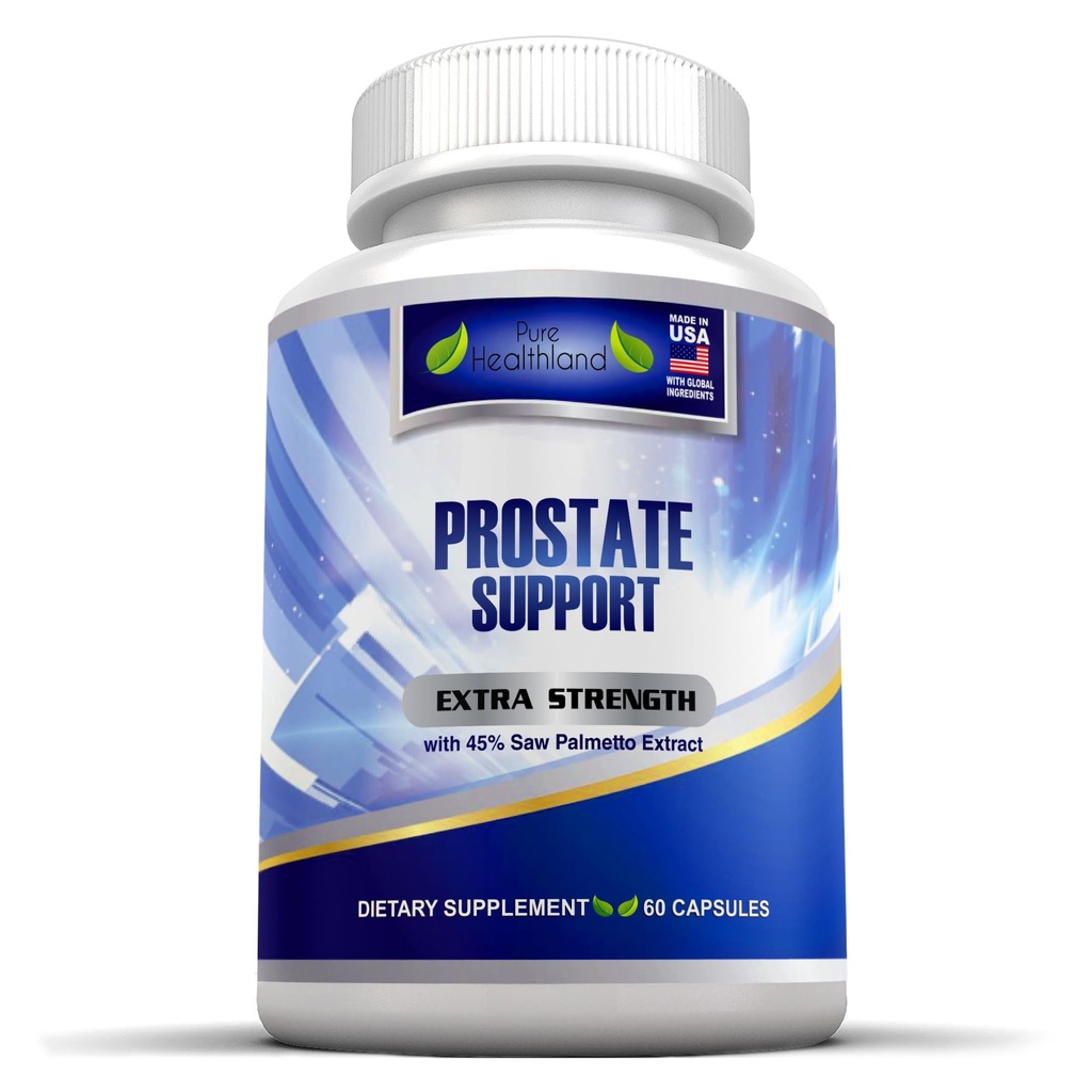 Suplemento de salud de la próstata para hombres – 33 ingredientes naturales con un extracto de Palmetto del 45%
