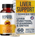 Liver Cleanse Detox - Suplemento Herbal Liver con Turmérico; L-Cysteine Detox Support Liver Health; Healthy Digestion - Liver Support Detox Cleanse Suplementos - 60 Ct (1)