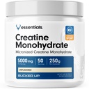 Monohidrato de crema micronizada pura para mujeres y hombres - fácil de mezclar y desarmado - 5G por ser - 50 servidos - 250 gramos por contenedor