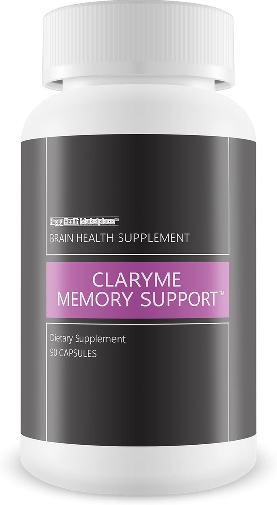 Claryme Memory Support - Nuestro Best Memory Supplement for Brain - Memory Pills for Seniors - Memory Supplements for Women &amp; Men - Natural Brain Booster - Mental Focus and Energy Supplements