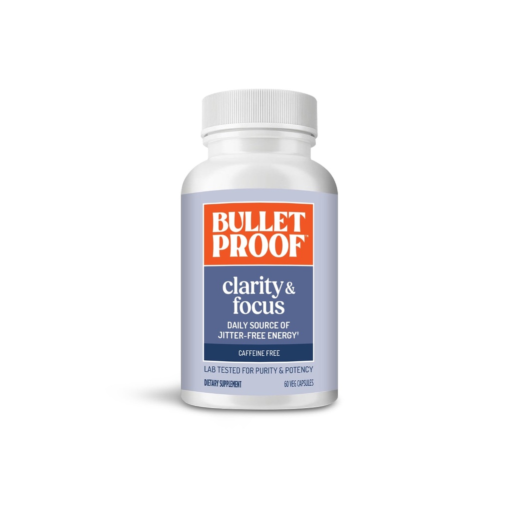 Bulletproof Clarity & Focus Capsules, 60 Count, Caffeine-Free Supplement to Promote Mental Clarity and Alertness