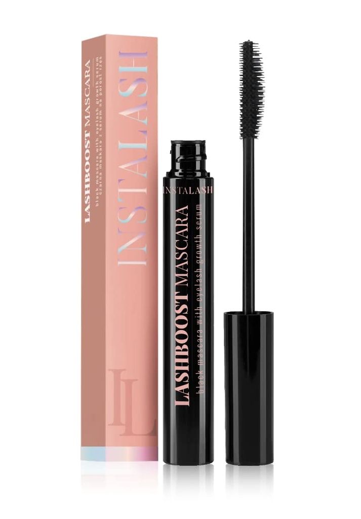 LashBoost Mascara with Lash Growth Serum | Advanced Eyelash Enhancing Serum Infused Black Mascara | Eyelash Treatment Helps Boost Lash Length, Volume & Definition 10ml