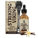 Striking Viking Beard Growth Oil - 2 fl oz, Pack of 1, Vanilla - Thickening Beard Oil with Jojoba & Argan Extracts - Promotes Facial Hair Growth & Targets Patchy Areas - Biotin Fortified