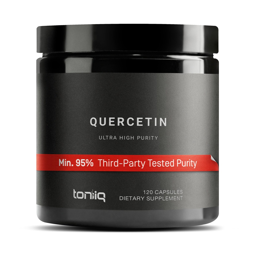 Toniiq Ultra High Purity Quercetin Capsules - 95%+ Altamente Purificado y Biodisponible - 1000mg Por Serving - 120 Capsules Quercetin Suplemento