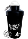 Botella Mini Shaker Negro - 4oz para Pre Workout, Creatine, Pequeños Suplementos Scoop (No para Proteína) Clip &amp; Shaker Ball