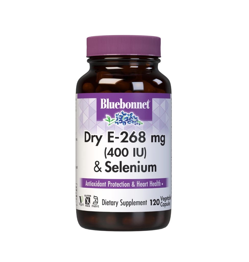 BlueBonnet Dry E-400 IU Plus Selenium Vegetarian Capsules, 120 Conde, White