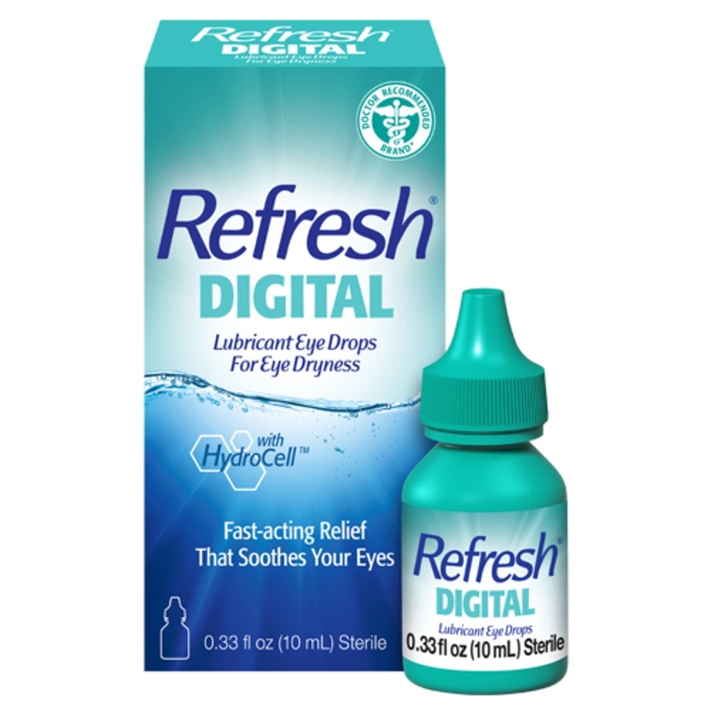 REFRESH DIGITAL Lubricant Eye Drops Artificial Tears, 0.33 fl oz (10 mL)
